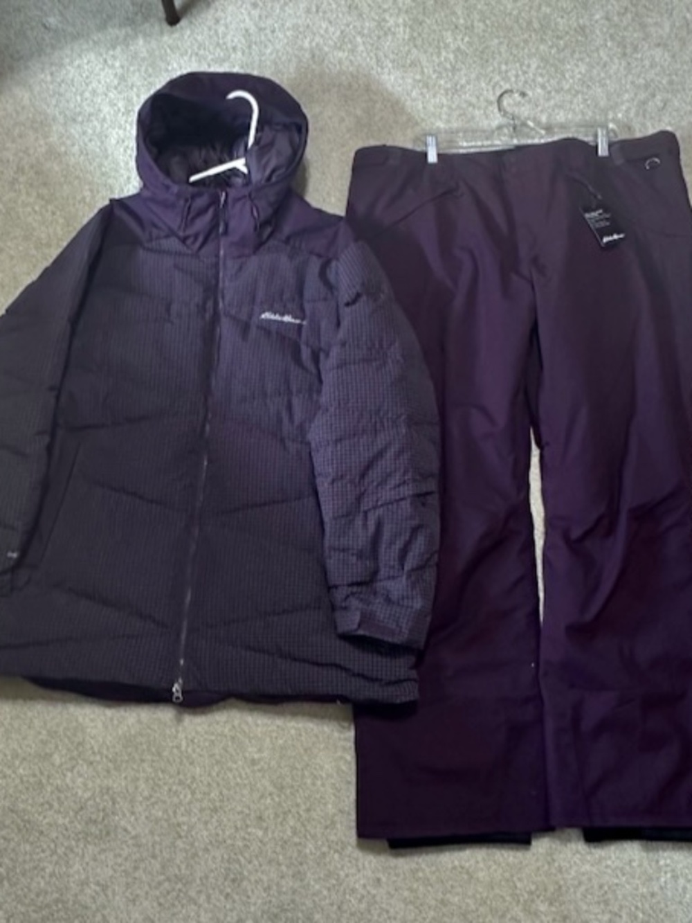 Eddie Bauer Powder Search Insulated Parka & Snow Pants Purple Womens Plus 2X NEW